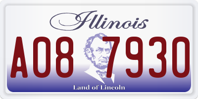 IL license plate A087930