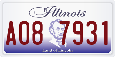 IL license plate A087931