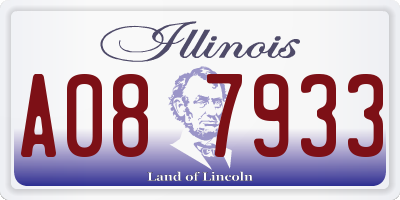 IL license plate A087933