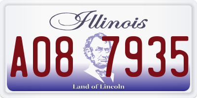IL license plate A087935
