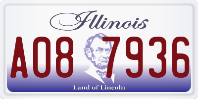 IL license plate A087936