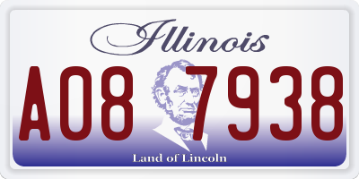 IL license plate A087938