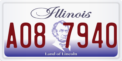 IL license plate A087940