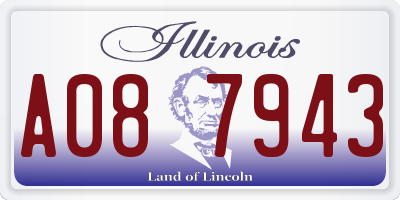 IL license plate A087943