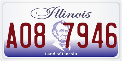 IL license plate A087946