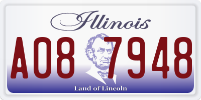 IL license plate A087948