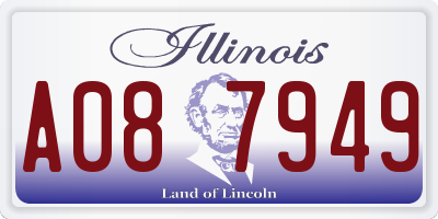 IL license plate A087949