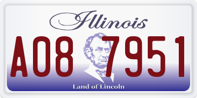 IL license plate A087951