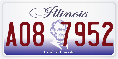 IL license plate A087952