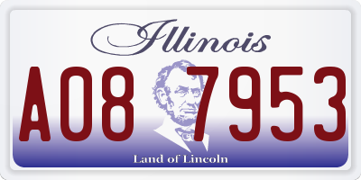 IL license plate A087953
