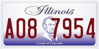 IL license plate A087954