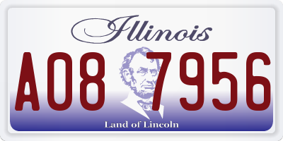 IL license plate A087956