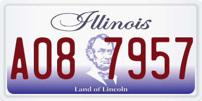 IL license plate A087957