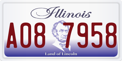 IL license plate A087958