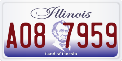 IL license plate A087959
