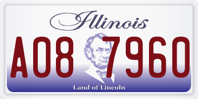 IL license plate A087960