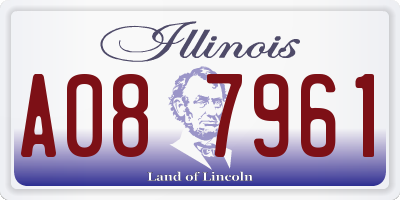 IL license plate A087961