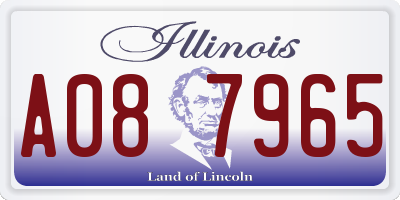 IL license plate A087965