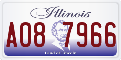 IL license plate A087966