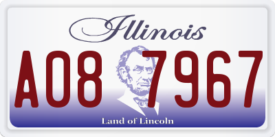 IL license plate A087967