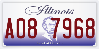 IL license plate A087968