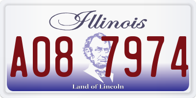 IL license plate A087974