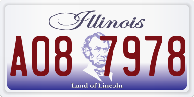 IL license plate A087978