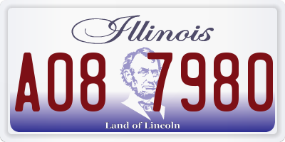 IL license plate A087980