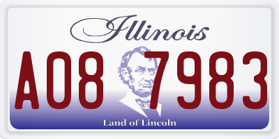 IL license plate A087983