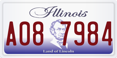 IL license plate A087984