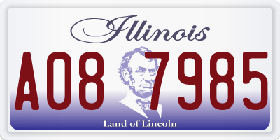 IL license plate A087985