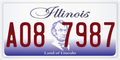 IL license plate A087987