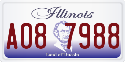 IL license plate A087988