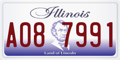 IL license plate A087991