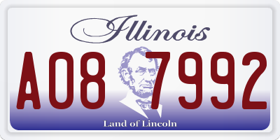 IL license plate A087992