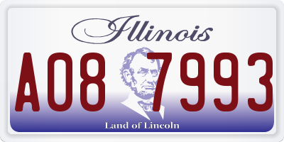 IL license plate A087993