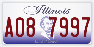 IL license plate A087997