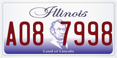 IL license plate A087998