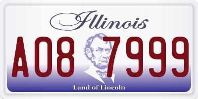 IL license plate A087999
