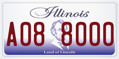 IL license plate A088000