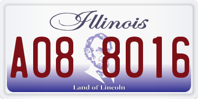IL license plate A088016