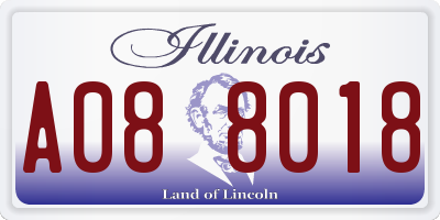 IL license plate A088018