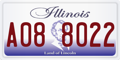 IL license plate A088022