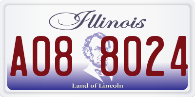 IL license plate A088024