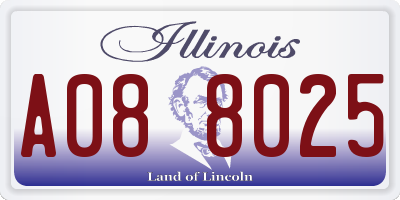 IL license plate A088025