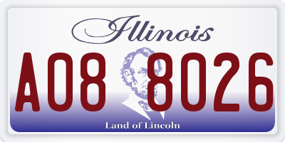 IL license plate A088026