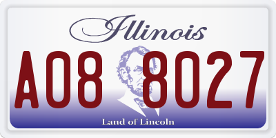 IL license plate A088027
