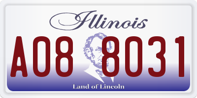 IL license plate A088031