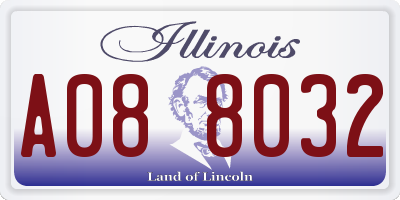 IL license plate A088032