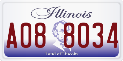 IL license plate A088034